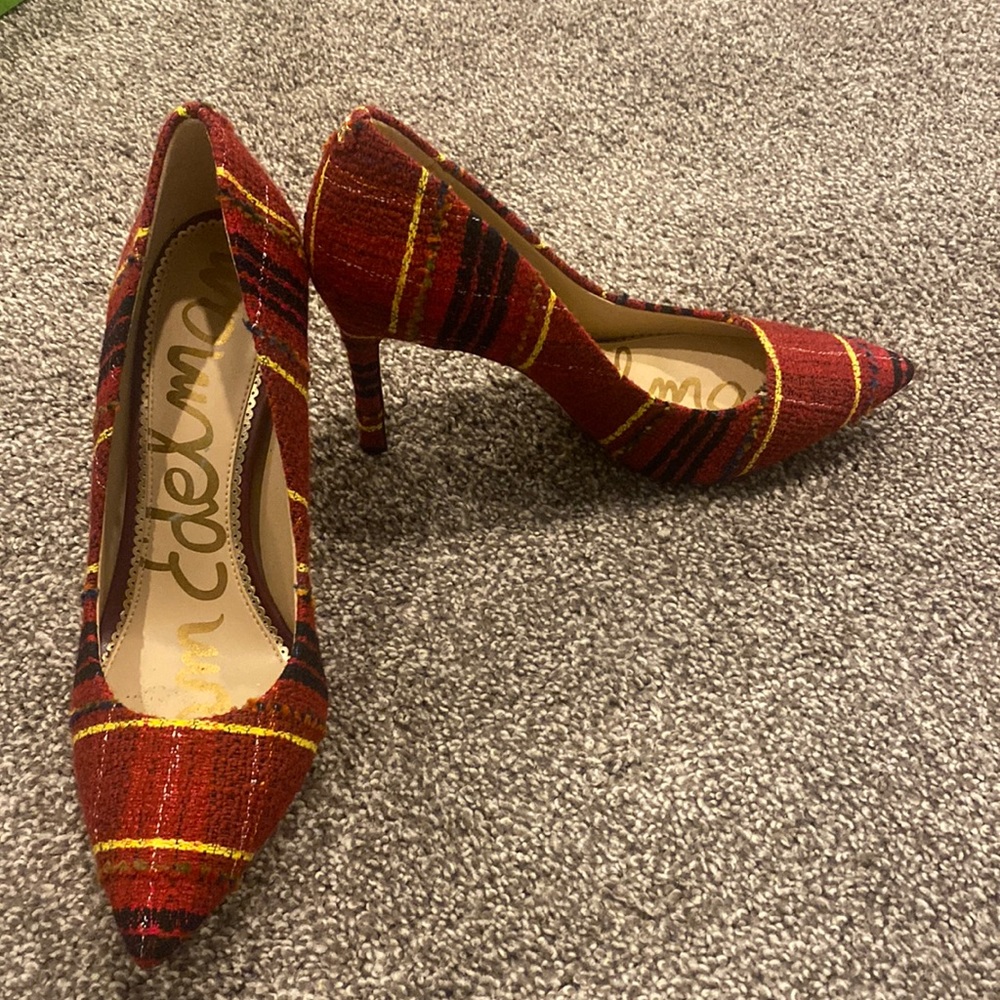 Sam Edelman Hazel, Red Multi Plaid